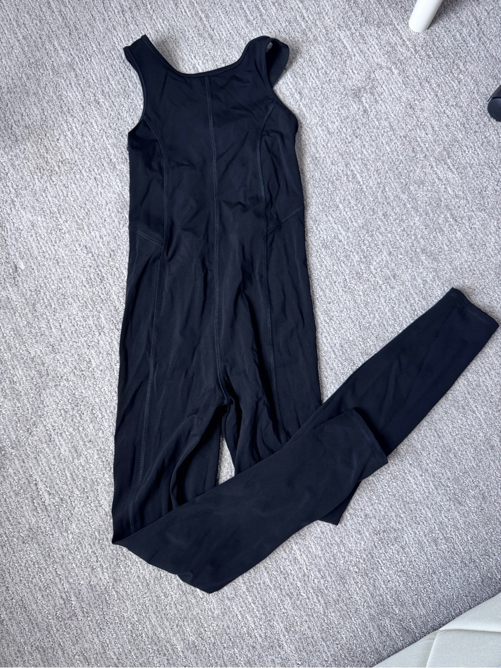 Zara Black Sleeveless Jumpsuit - Streamlined Leggings Style